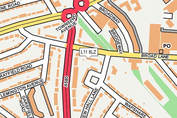 L11 8LZ map - OS OpenMap – Local (Ordnance Survey) L11 8LZ map - OS OpenMap – Local (Ordnance Survey)