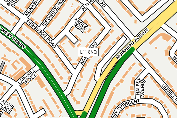 L11 8NQ map - OS OpenMap – Local (Ordnance Survey) L11 8NQ map - OS OpenMap – Local (Ordnance Survey)