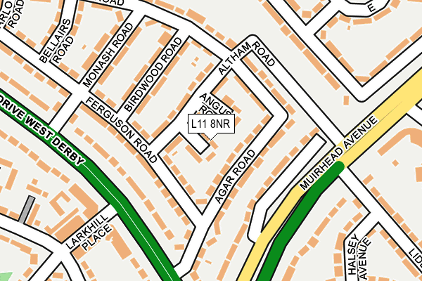L11 8NR map - OS OpenMap – Local (Ordnance Survey) L11 8NR map - OS OpenMap – Local (Ordnance Survey)