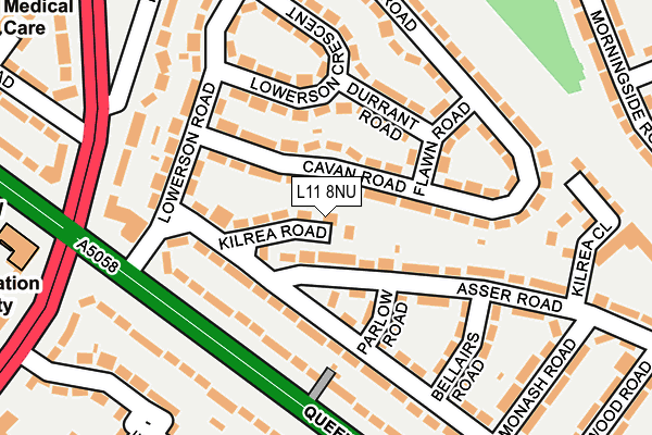 L11 8NU map - OS OpenMap – Local (Ordnance Survey) L11 8NU map - OS OpenMap – Local (Ordnance Survey)