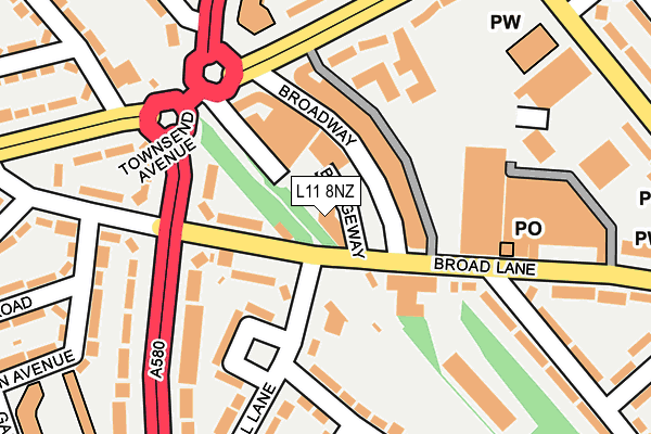 L11 8NZ map - OS OpenMap – Local (Ordnance Survey) L11 8NZ map - OS OpenMap – Local (Ordnance Survey)