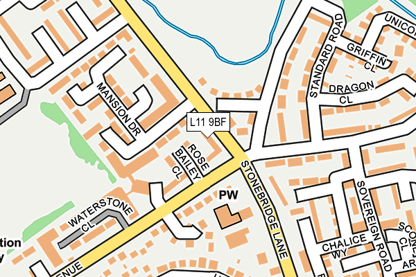L11 9BF map - OS OpenMap – Local (Ordnance Survey) L11 9BF map - OS OpenMap – Local (Ordnance Survey)