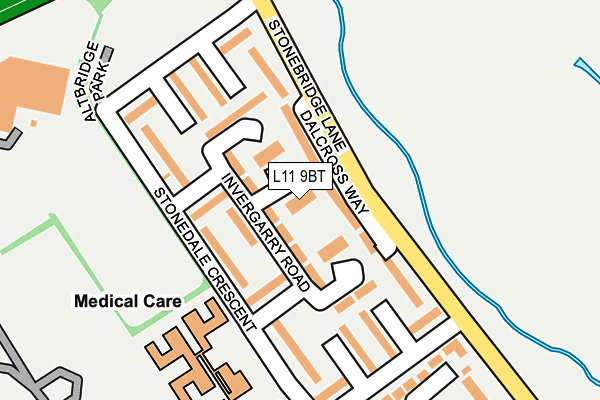 L11 9BT map - OS OpenMap – Local (Ordnance Survey) L11 9BT map - OS OpenMap – Local (Ordnance Survey)
