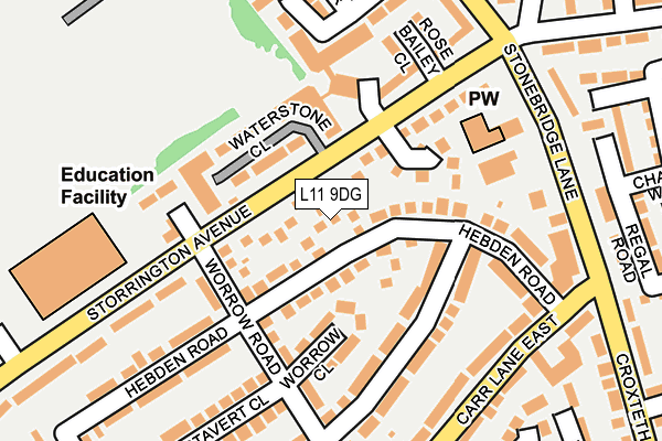 L11 9DG map - OS OpenMap – Local (Ordnance Survey) L11 9DG map - OS OpenMap – Local (Ordnance Survey)