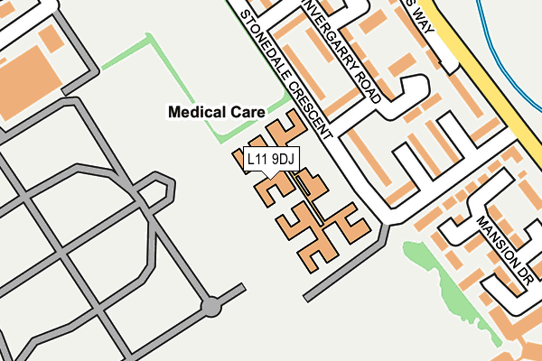 L11 9DJ map - OS OpenMap – Local (Ordnance Survey) L11 9DJ map - OS OpenMap – Local (Ordnance Survey)