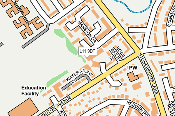 L11 9DT map - OS OpenMap – Local (Ordnance Survey) L11 9DT map - OS OpenMap – Local (Ordnance Survey)