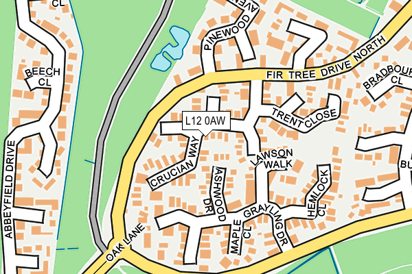 L12 0AW map - OS OpenMap – Local (Ordnance Survey) L12 0AW map - OS OpenMap – Local (Ordnance Survey)