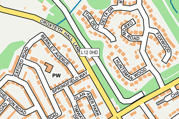 L12 0HD map - OS OpenMap – Local (Ordnance Survey) L12 0HD map - OS OpenMap – Local (Ordnance Survey)
