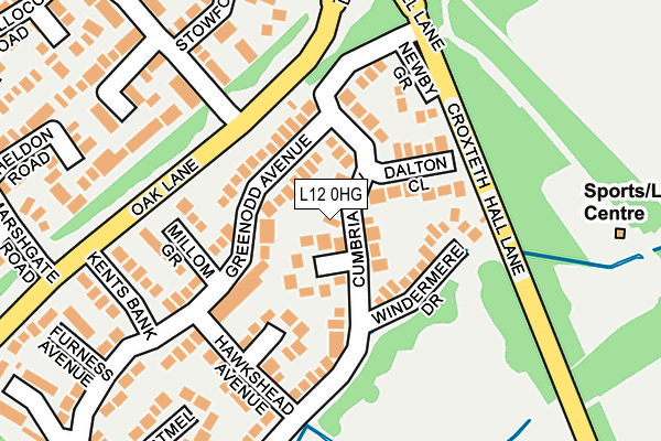 L12 0HG map - OS OpenMap – Local (Ordnance Survey) L12 0HG map - OS OpenMap – Local (Ordnance Survey)