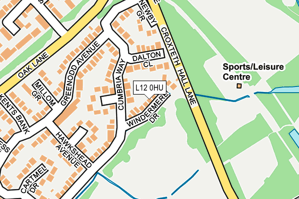 L12 0HU map - OS OpenMap – Local (Ordnance Survey) L12 0HU map - OS OpenMap – Local (Ordnance Survey)