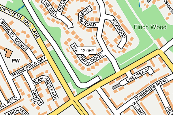 L12 0HY map - OS OpenMap – Local (Ordnance Survey) L12 0HY map - OS OpenMap – Local (Ordnance Survey)