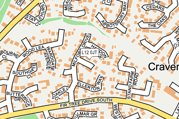 L12 0JT map - OS OpenMap – Local (Ordnance Survey) L12 0JT map - OS OpenMap – Local (Ordnance Survey)