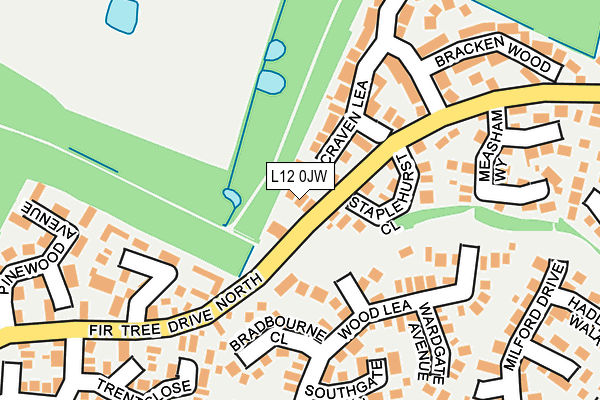 L12 0JW map - OS OpenMap – Local (Ordnance Survey) L12 0JW map - OS OpenMap – Local (Ordnance Survey)