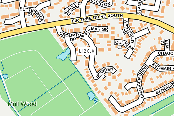 L12 0JX map - OS OpenMap – Local (Ordnance Survey) L12 0JX map - OS OpenMap – Local (Ordnance Survey)