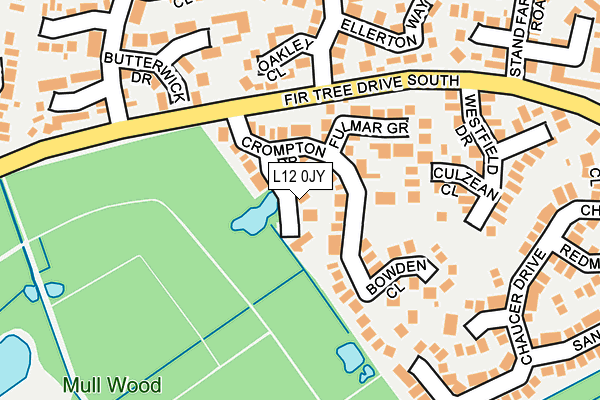 L12 0JY map - OS OpenMap – Local (Ordnance Survey) L12 0JY map - OS OpenMap – Local (Ordnance Survey)