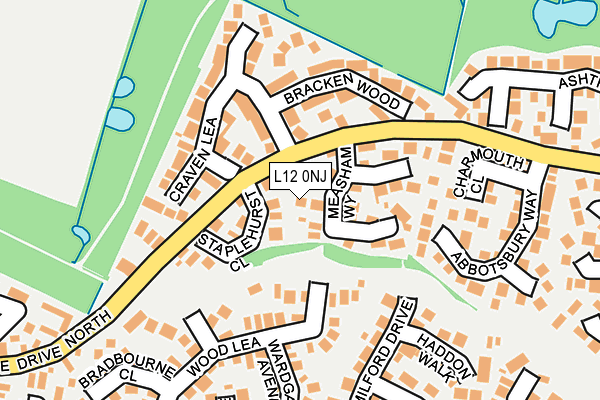 L12 0NJ map - OS OpenMap – Local (Ordnance Survey) L12 0NJ map - OS OpenMap – Local (Ordnance Survey)