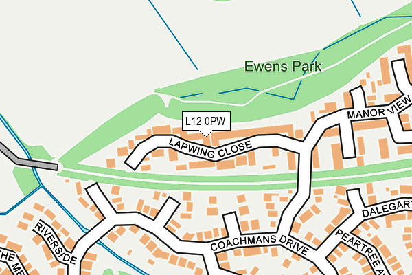 L12 0PW map - OS OpenMap – Local (Ordnance Survey) L12 0PW map - OS OpenMap – Local (Ordnance Survey)