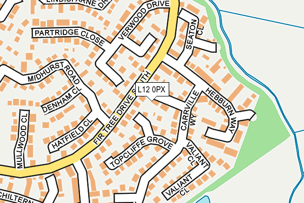 L12 0PX map - OS OpenMap – Local (Ordnance Survey) L12 0PX map - OS OpenMap – Local (Ordnance Survey)