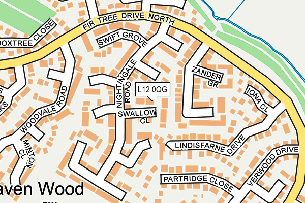 L12 0QG map - OS OpenMap – Local (Ordnance Survey) L12 0QG map - OS OpenMap – Local (Ordnance Survey)
