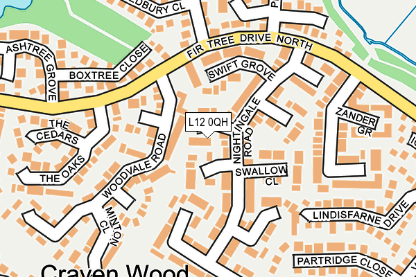 L12 0QH map - OS OpenMap – Local (Ordnance Survey) L12 0QH map - OS OpenMap – Local (Ordnance Survey)