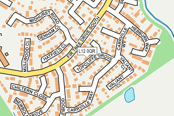 L12 0QR map - OS OpenMap – Local (Ordnance Survey) L12 0QR map - OS OpenMap – Local (Ordnance Survey)