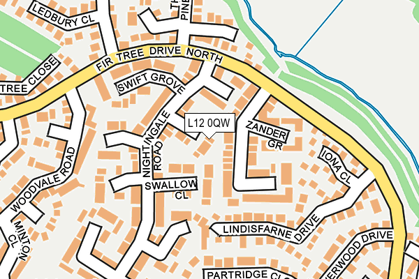 L12 0QW map - OS OpenMap – Local (Ordnance Survey) L12 0QW map - OS OpenMap – Local (Ordnance Survey)