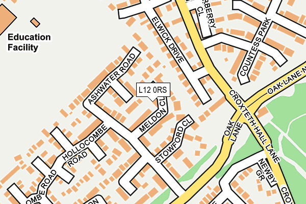 L12 0RS map - OS OpenMap – Local (Ordnance Survey)