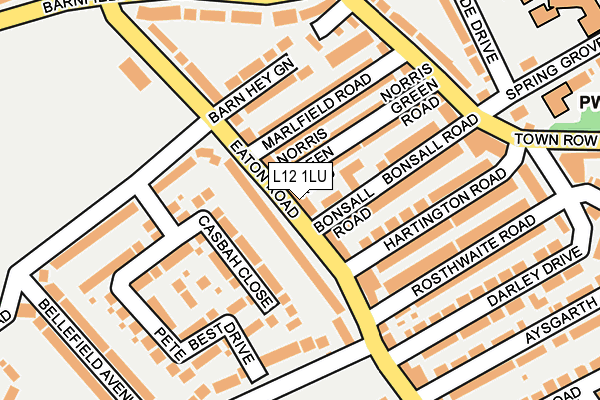 L12 1LU map - OS OpenMap – Local (Ordnance Survey) L12 1LU map - OS OpenMap – Local (Ordnance Survey)