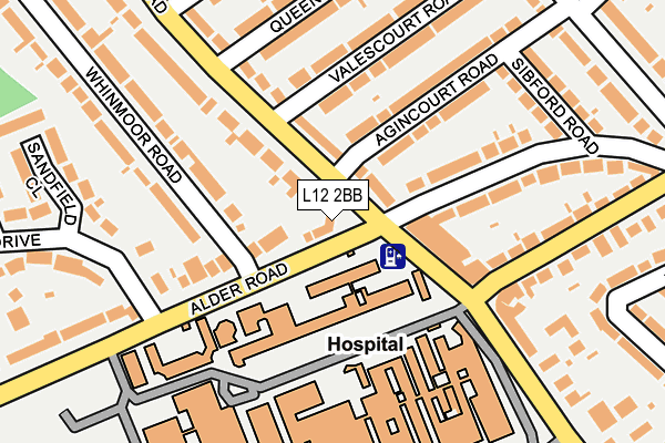 L12 2BB map - OS OpenMap – Local (Ordnance Survey) L12 2BB map - OS OpenMap – Local (Ordnance Survey)