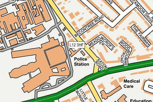 L12 3HF map - OS OpenMap – Local (Ordnance Survey) L12 3HF map - OS OpenMap – Local (Ordnance Survey)