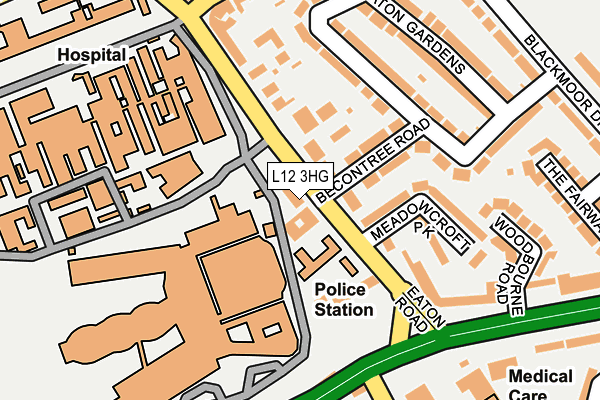 L12 3HG map - OS OpenMap – Local (Ordnance Survey) L12 3HG map - OS OpenMap – Local (Ordnance Survey)