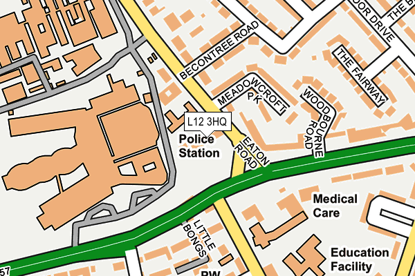 L12 3HQ map - OS OpenMap – Local (Ordnance Survey) L12 3HQ map - OS OpenMap – Local (Ordnance Survey)