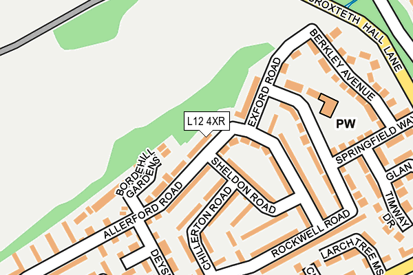 L12 4XR map - OS OpenMap – Local (Ordnance Survey) L12 4XR map - OS OpenMap – Local (Ordnance Survey)