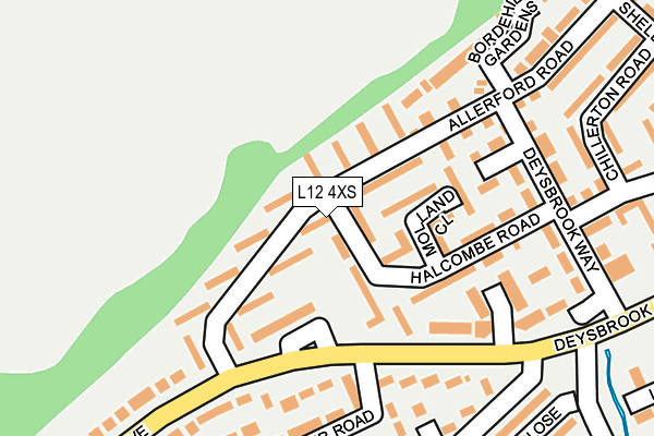 L12 4XS map - OS OpenMap – Local (Ordnance Survey) L12 4XS map - OS OpenMap – Local (Ordnance Survey)