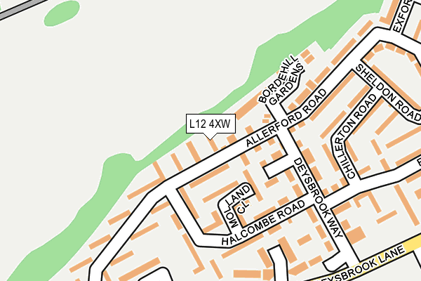 L12 4XW map - OS OpenMap – Local (Ordnance Survey) L12 4XW map - OS OpenMap – Local (Ordnance Survey)