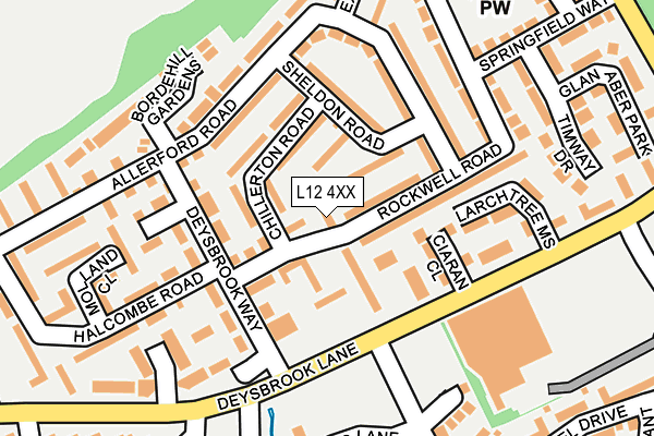 L12 4XX map - OS OpenMap – Local (Ordnance Survey) L12 4XX map - OS OpenMap – Local (Ordnance Survey)