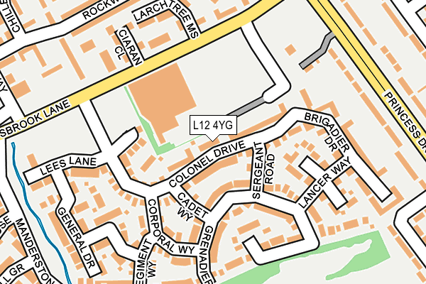 L12 4YG map - OS OpenMap – Local (Ordnance Survey) L12 4YG map - OS OpenMap – Local (Ordnance Survey)