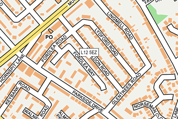 L12 5EZ map - OS OpenMap – Local (Ordnance Survey)