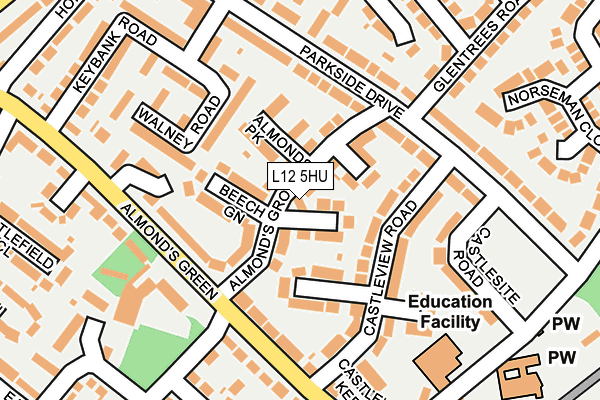 L12 5HU map - OS OpenMap – Local (Ordnance Survey) L12 5HU map - OS OpenMap – Local (Ordnance Survey)