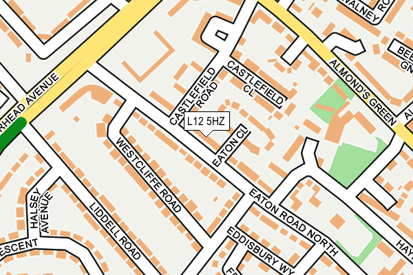L12 5HZ map - OS OpenMap – Local (Ordnance Survey) L12 5HZ map - OS OpenMap – Local (Ordnance Survey)
