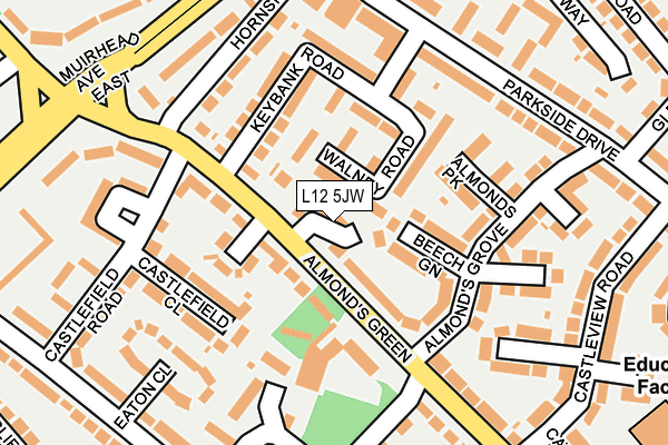 L12 5JW map - OS OpenMap – Local (Ordnance Survey) L12 5JW map - OS OpenMap – Local (Ordnance Survey)