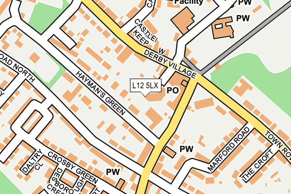 L12 5LX map - OS OpenMap – Local (Ordnance Survey) L12 5LX map - OS OpenMap – Local (Ordnance Survey)