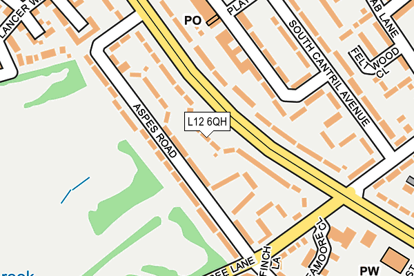 L12 6QH map - OS OpenMap – Local (Ordnance Survey) L12 6QH map - OS OpenMap – Local (Ordnance Survey)