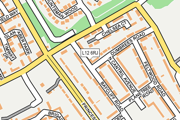 L12 6RJ map - OS OpenMap – Local (Ordnance Survey) L12 6RJ map - OS OpenMap – Local (Ordnance Survey)