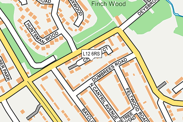 L12 6RS map - OS OpenMap – Local (Ordnance Survey) L12 6RS map - OS OpenMap – Local (Ordnance Survey)