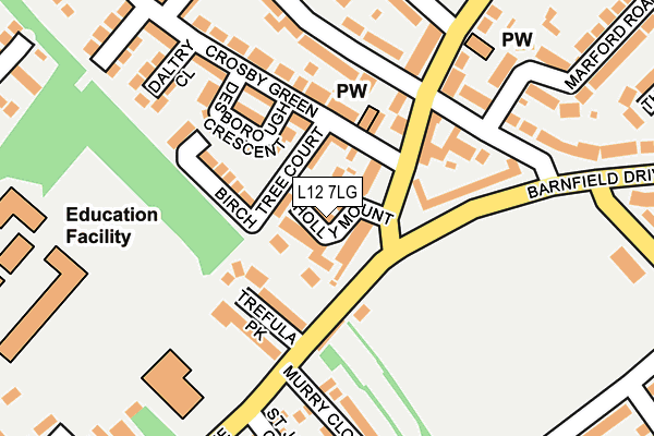 L12 7LG map - OS OpenMap – Local (Ordnance Survey) L12 7LG map - OS OpenMap – Local (Ordnance Survey)