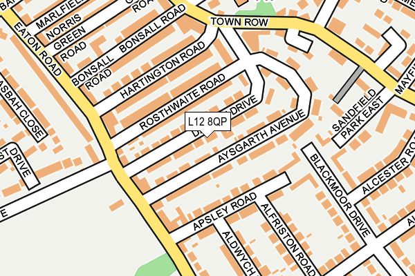 L12 8QP map - OS OpenMap – Local (Ordnance Survey) L12 8QP map - OS OpenMap – Local (Ordnance Survey)