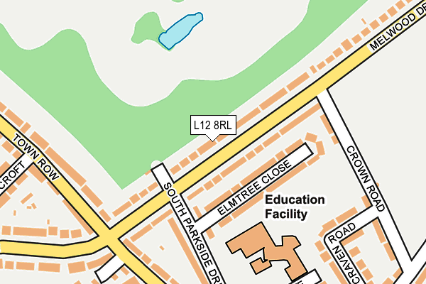 L12 8RL map - OS OpenMap – Local (Ordnance Survey) L12 8RL map - OS OpenMap – Local (Ordnance Survey)