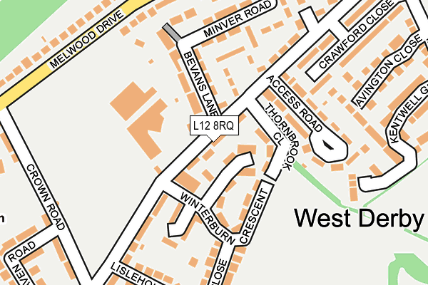 L12 8RQ map - OS OpenMap – Local (Ordnance Survey) L12 8RQ map - OS OpenMap – Local (Ordnance Survey)