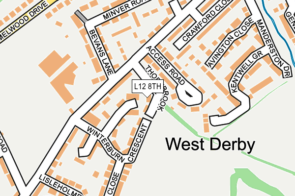 L12 8TH map - OS OpenMap – Local (Ordnance Survey) L12 8TH map - OS OpenMap – Local (Ordnance Survey)